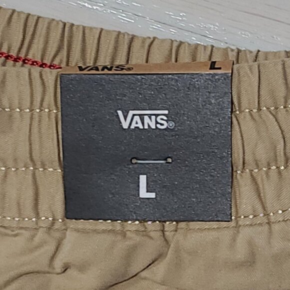 Vans Range Elastic Relaxed Fit Drawstring Skater Khaki Pants Men’s sz. Large NWT - Picture 5 of 7